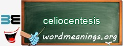 WordMeaning blackboard for celiocentesis